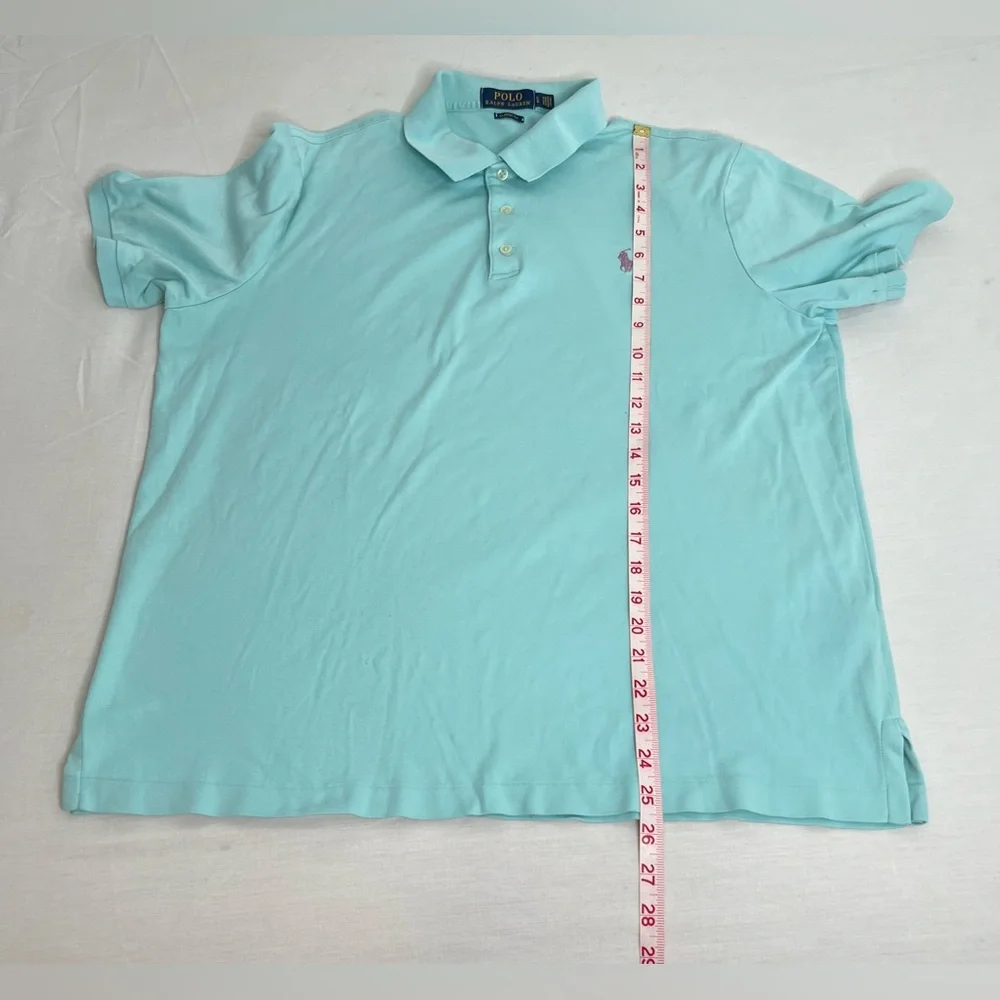 Polo Ralph Lauren Polo Shirt Mens Sz L 100% Cotton Short Sleeve Color Mint